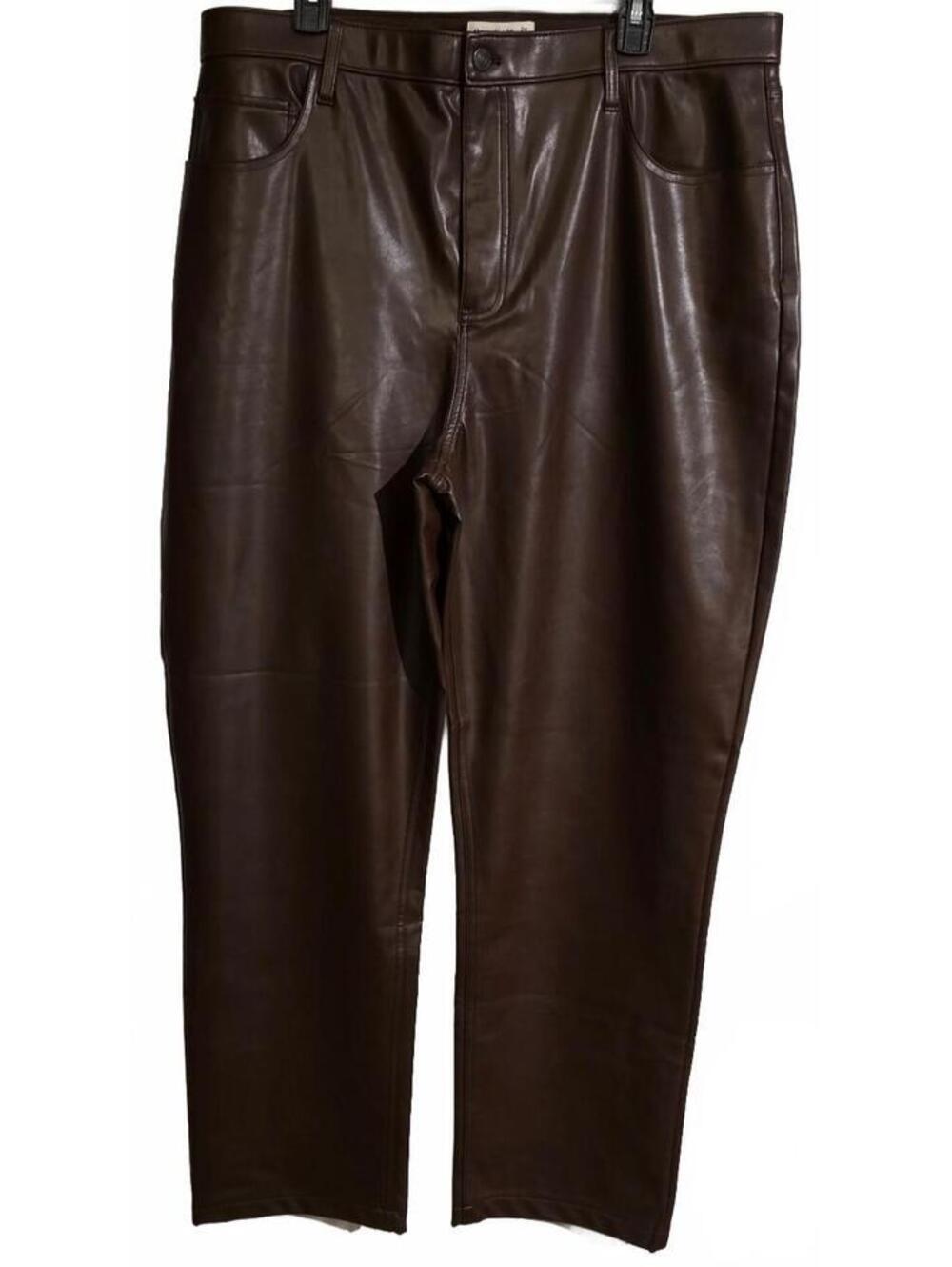 Abercrombie & Fitch Women's Dark Chocolate Vegan Leather Pants